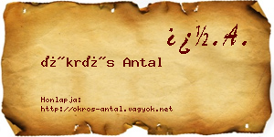 Ökrös Antal névjegykártya